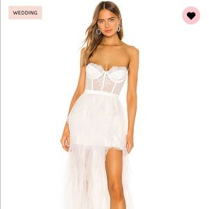 For Love & Lemons x Revolve Bustier Gown White XS